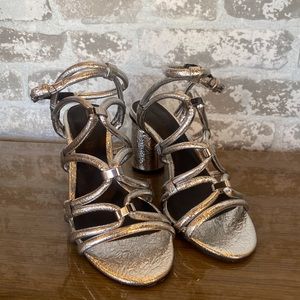 Rebecca Minkoff Silver Metalic Appolline Sandals